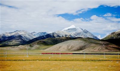 Lhasa Bahn mit Landschaft